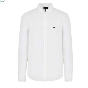 Emporio Armani Men's White Dress Shirt - SIZE L In Good Condition